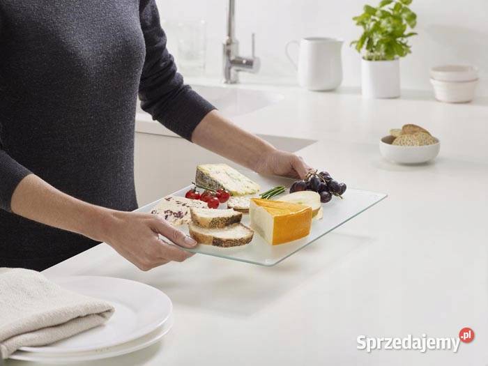SZKLANA DESKA do krojenia HARTOWANA DUŻA 40x30 Piece i kominki Skawina