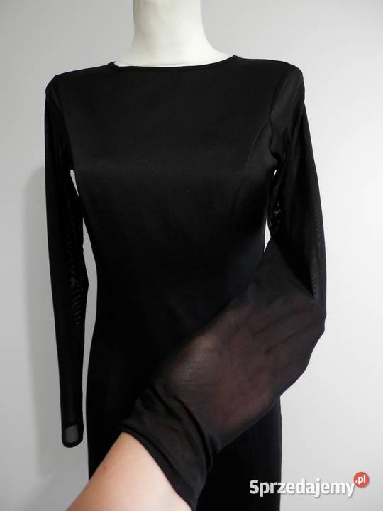 Sukienka Czarna Wieczorowa Imprezowa Koktajlowa Łomża