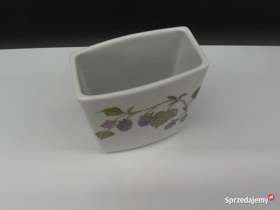 Wazonik Pojemnik Porcelanowy Motyw Jeżyn