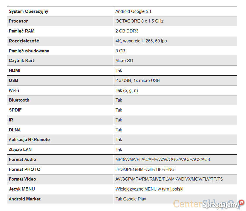 SMART TV BOX Overmax HOMEBOX 41 4K Android 8x15 Poznań