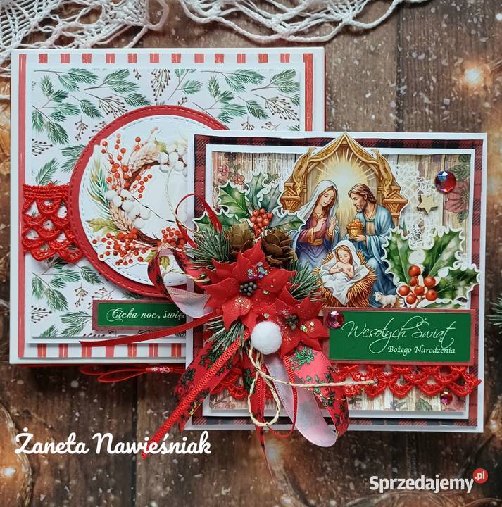 Kartka świąteczna klasyczna Boże Narodzenie Mszana Dolna