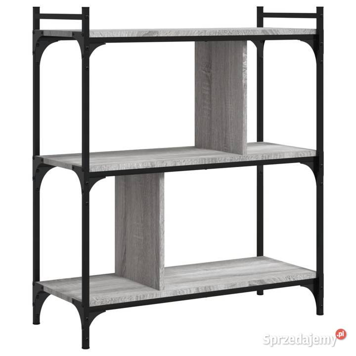 vidaXL 3poziomowy regał na książki szary dąb Warszawa