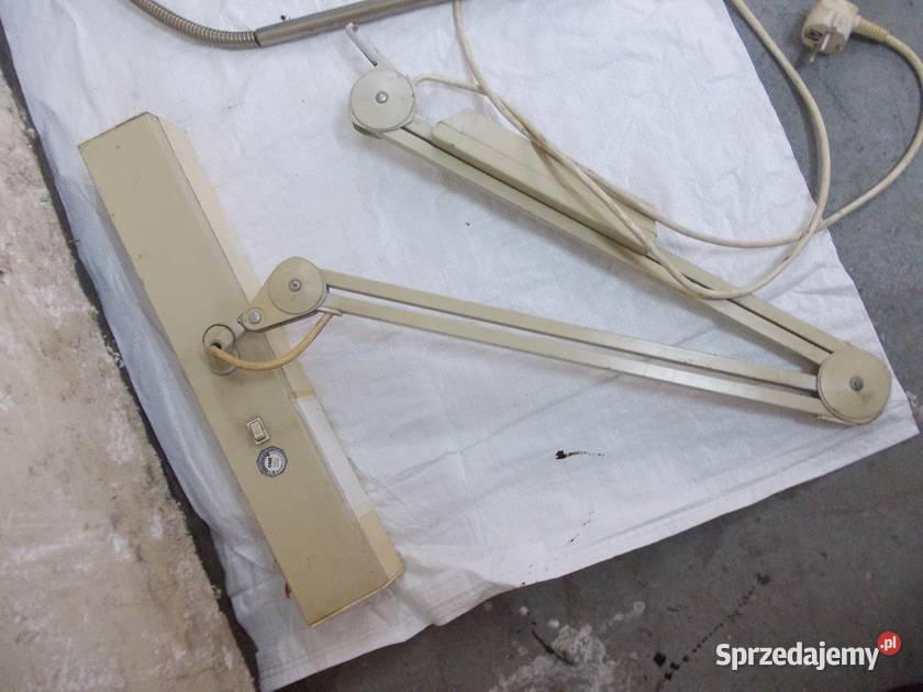 Stara lampa przegubowa żyrafa PRL vintage Bielsko-Biała