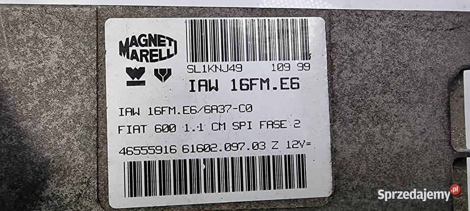 KOMPUTER SILNIKA ECU FIAT SEICENTO 46555916