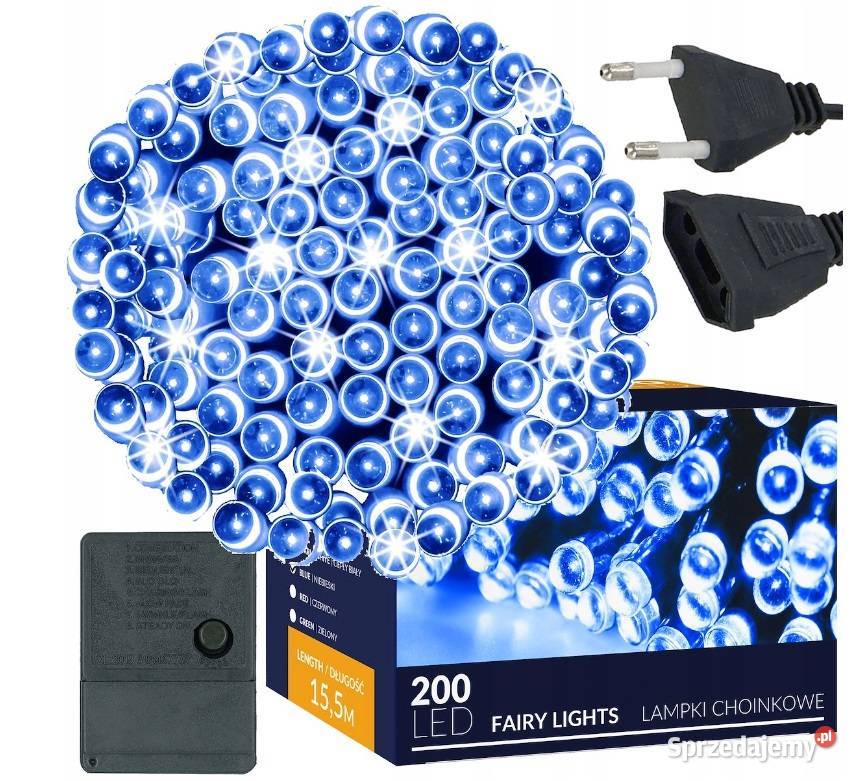 LAMPKI 200LED NA CHOINKĘ ZEWWEW NIEBIESKIE 155M niebieski Szczecin