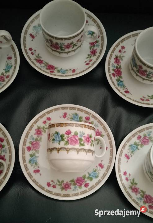 Chińskie porcelanowe filiżanki i spodki Nakło nad Notecią