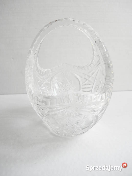 kryształowy koszyczek vintage PRL Częstochowa