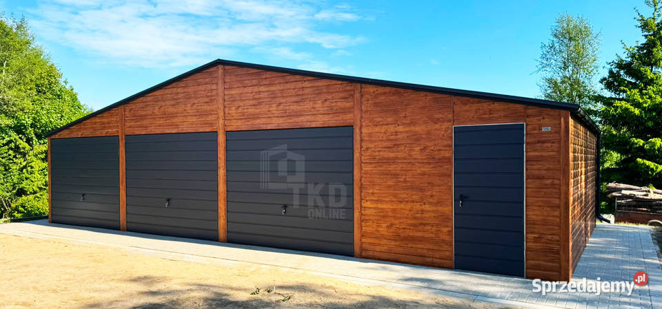 Garaz blaszany 12x6 m 3x brama uchylna drzwi mazowieckie Radom
