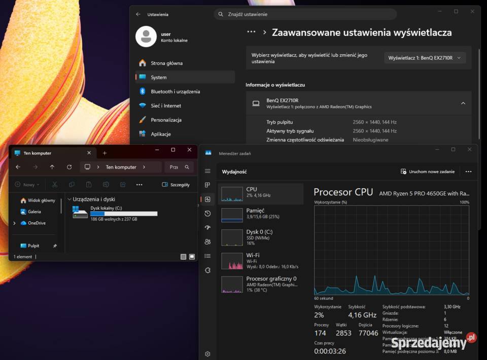 Komputer mini HP 805 G6 Ryzen 5 PRO 6core Pszczyna