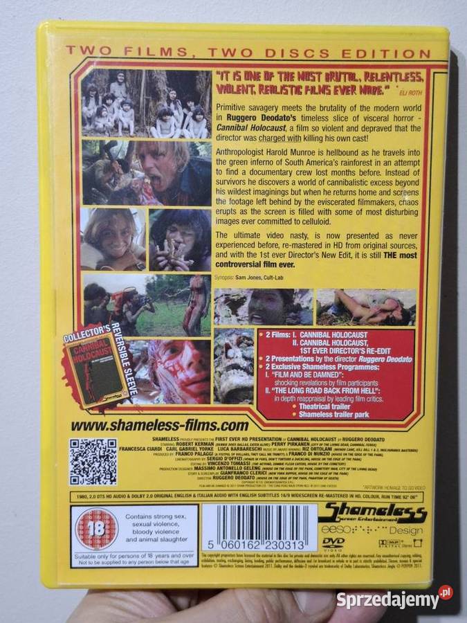 Cannibal Holocaust DVD Shameless Kraków