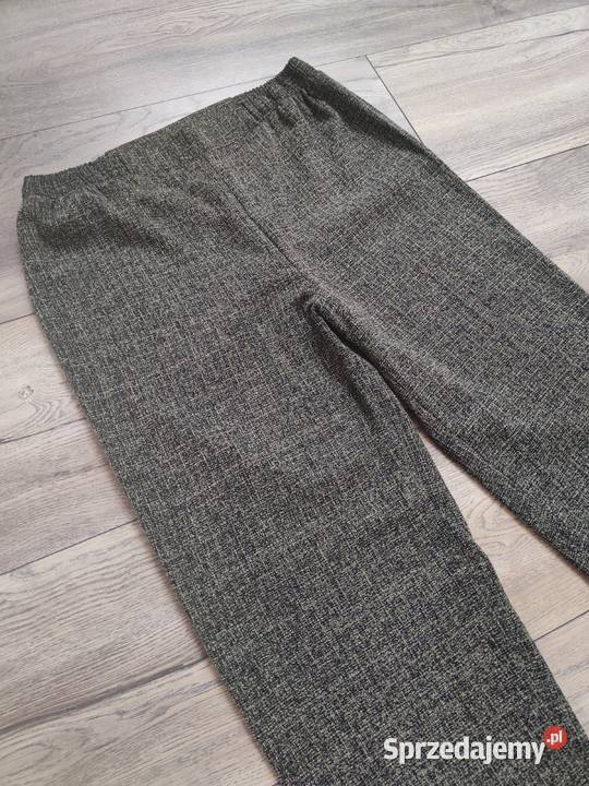 Materiałowe spodnie 40 42 Vintage y2k love 80 90 Inny wzór Jasło