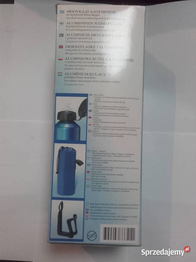 Aluminiowy bidon z pokrowcem Butelki, bidony i lunch boxy śląskie sprzedam