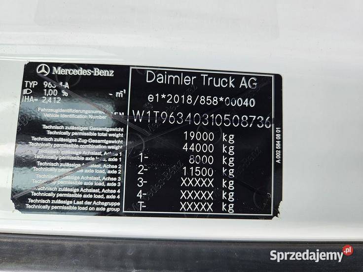 MERCEDESBENZ ACTROS 1851 LS Ciągniki siodłowe mazowieckie Warszawa
