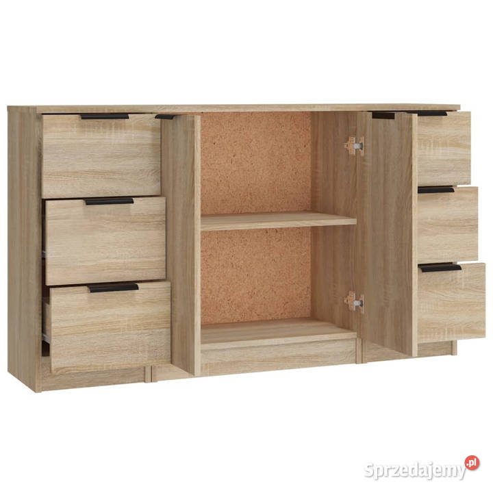 Szafki 3 dąb sonoma materiał drewnopochodny