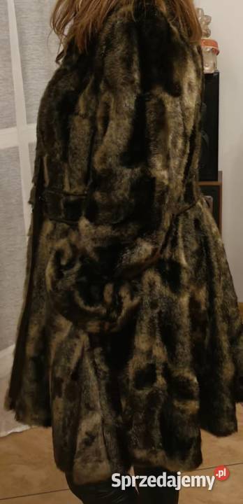 Futerko sztuczne ciemny brąz cieniowany Gdańsk sprzedam