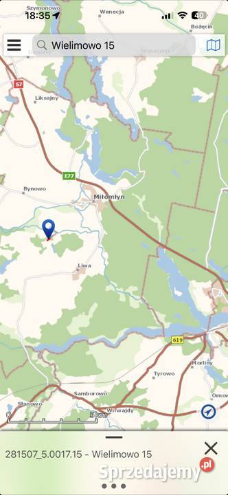 Działka budowlana na mazurache Wielimowo sprzedam