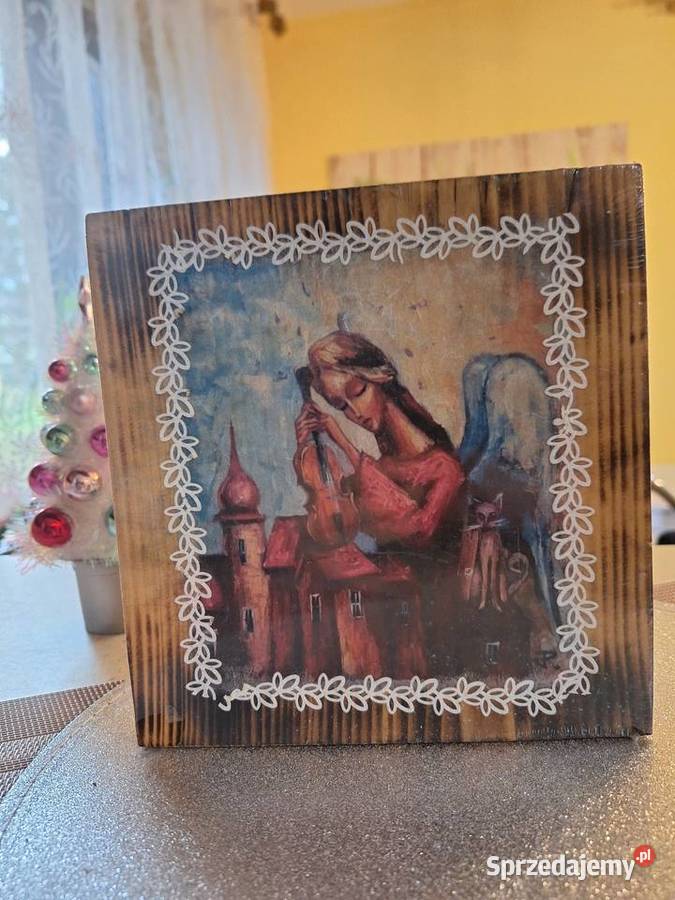 Obrazek na desce Anioł grający na skrzypcach podkarpackie Strzyżów