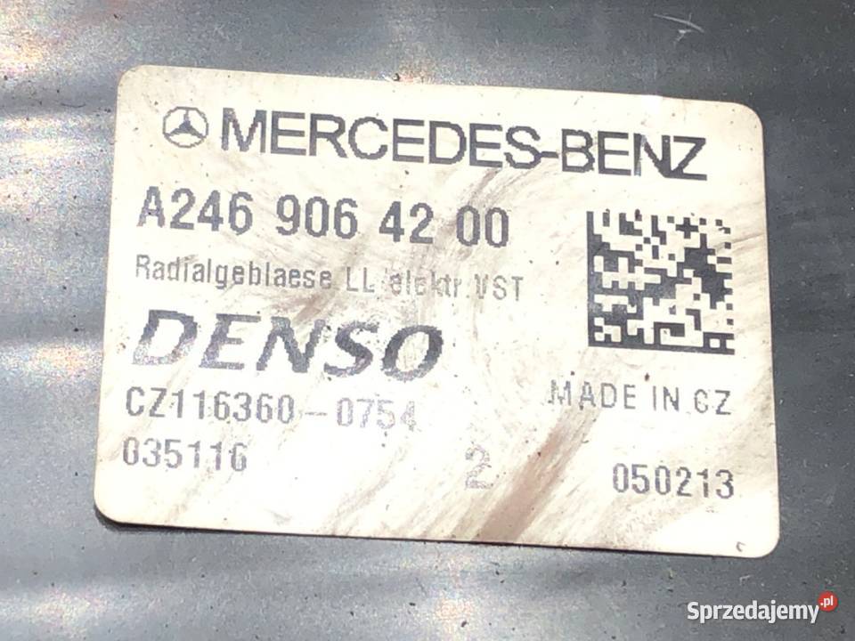 DMUCHAWA NAWIEWU MERCEDES W176 A2469064200 Dmuchawy