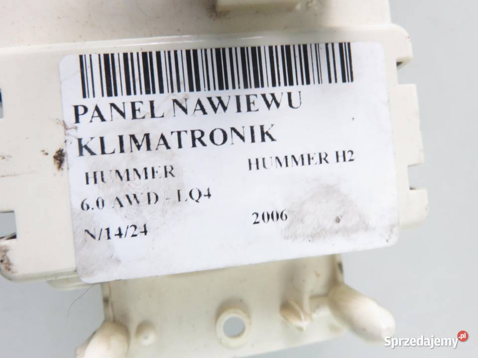 KLIMATRONIK PANEL NAWIEWU HUMMER HUMMER H2