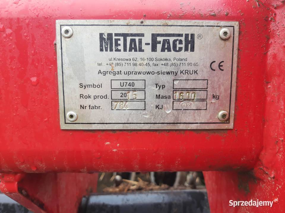 Brona talerzowa talerzówka Metalfach u740 Niedrzwica Duża