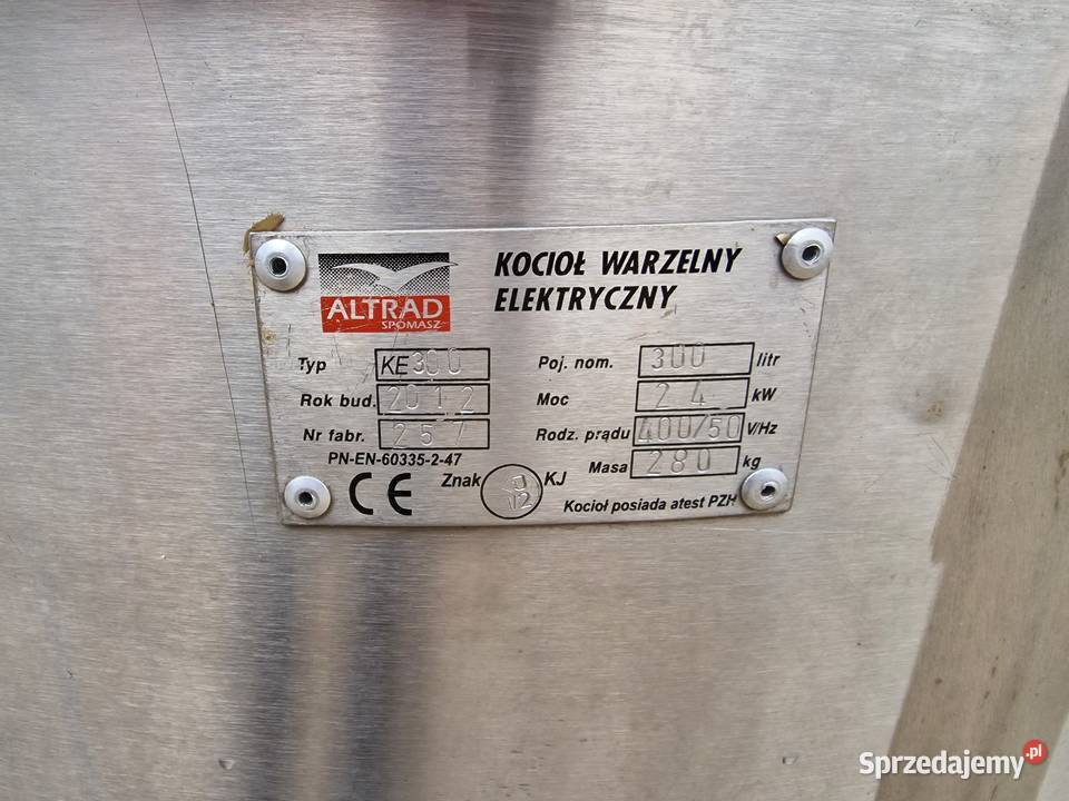 Kocioł warzelny 300l Produkcja Dobieszowice