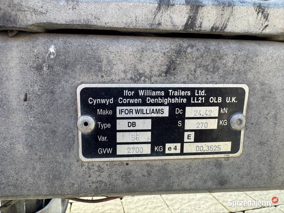 Przyczepa Ifor Williams 2015 pod minikoparkę Kielce