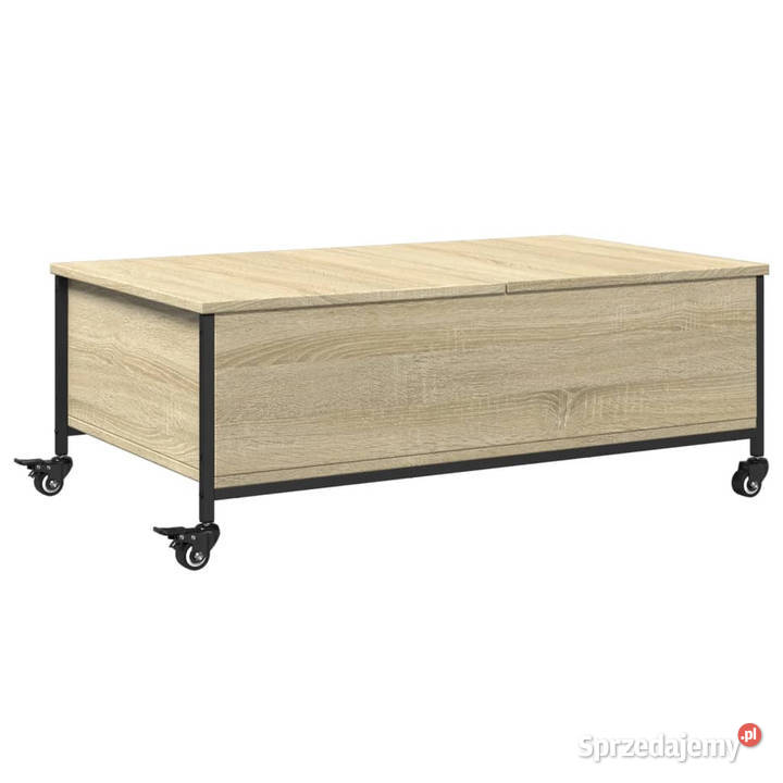 Stolik kawowy na kółkach dąb sonoma 91x55x34 Warszawa
