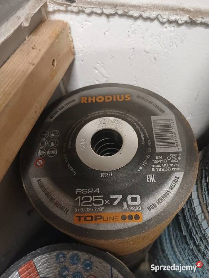 Tarcza do szlifowania aluminium rhodius 125x7mm