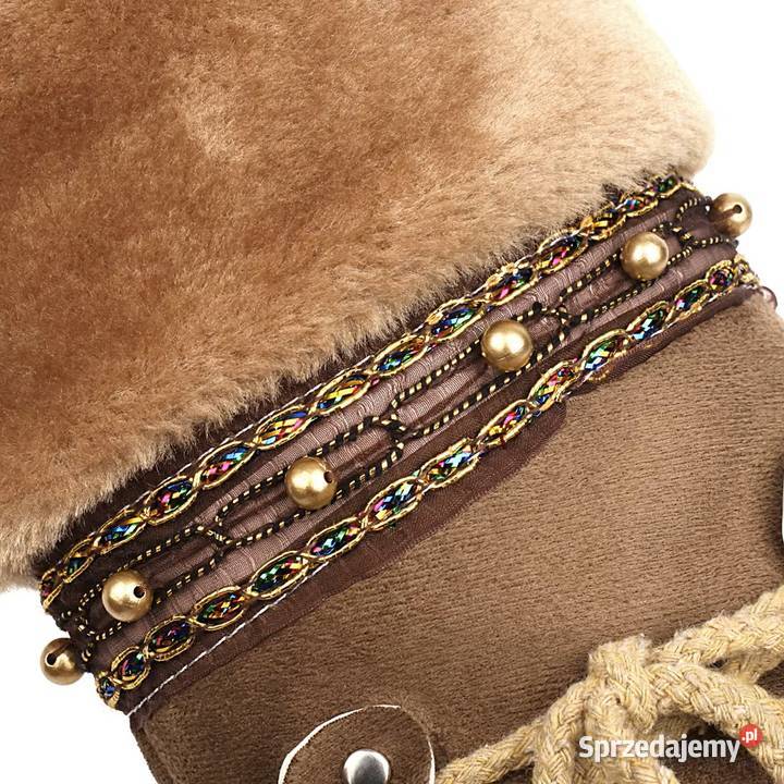 Kozaki wiązane 4 kolory ocieplane wygodne 3443 inna