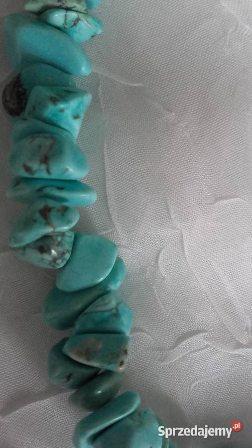 NASZYJNIK Z NATURALNYCH TURKUSÓW Piła sprzedam