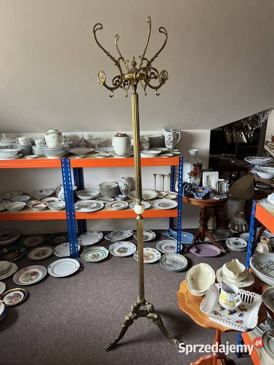 Wieszak Mosiądz i onyksowa kula Skręcany Gdańsk