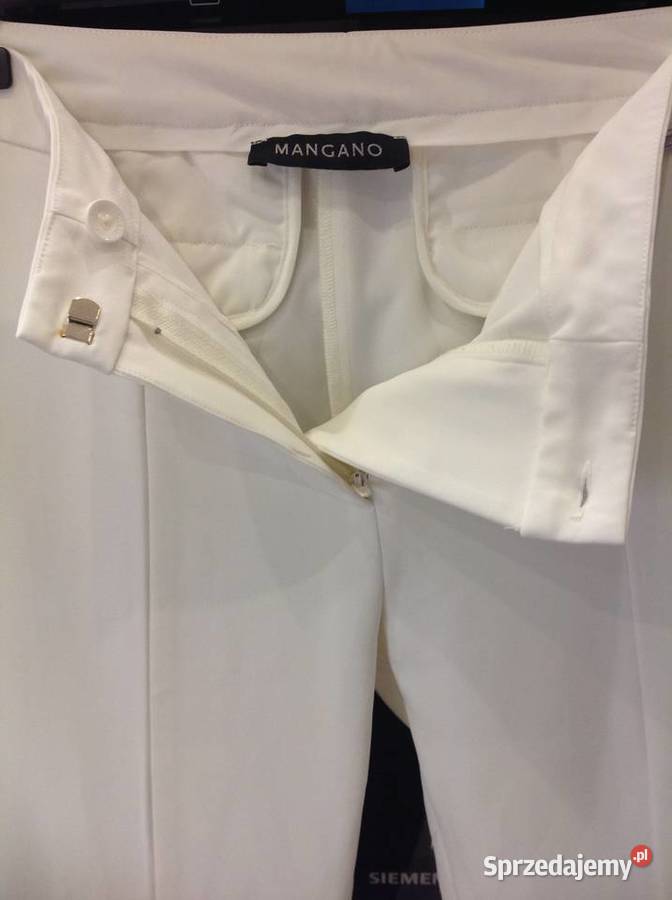 Spodnie Legginsy Damskie MANGANO S Białe Nowa Sól
