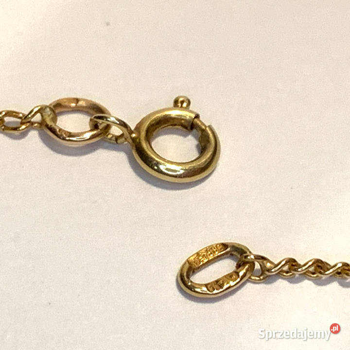 Złoty ŁAŃCUSZEK damski 585 14K PANCERKA 55 Naszyjniki Warszawa sprzedam