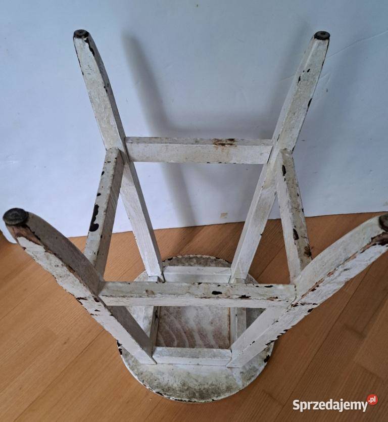 Taboret Drewniany Siedzisko Okrągłe 4 Nogi W Poznań