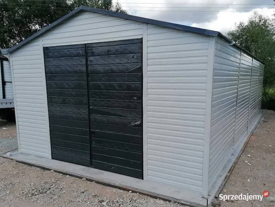 TYPOWY Garaż Blaszany GRAFIT Dwuspadowy MAGAZYN 30m2 Sępólno Krajeńskie sprzedam