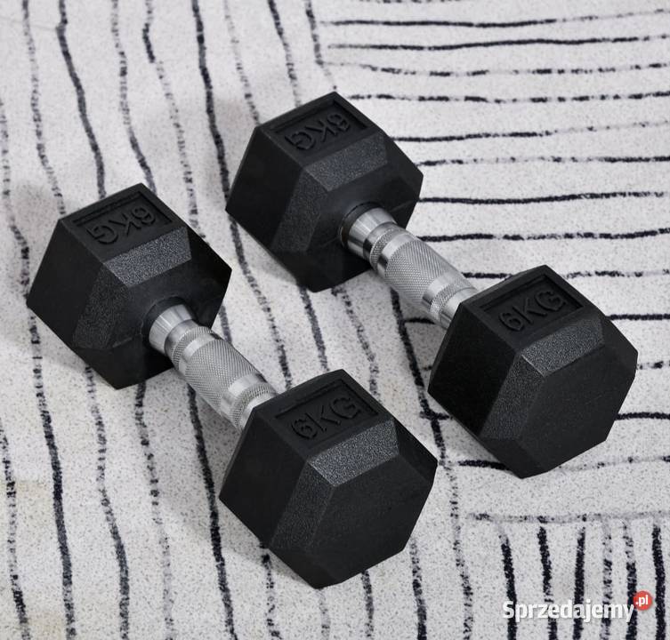Zestaw 2 gumowych hantli Fitness Metalowa guma sprzedam