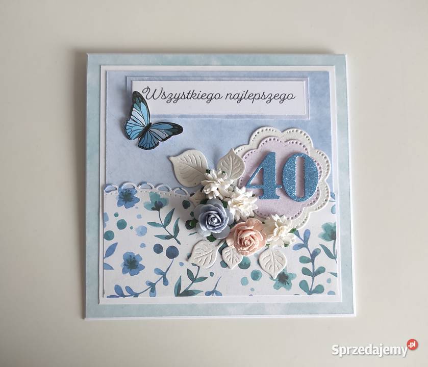 Kartka w pudełku ręcznie robiona na urodziny Łódź