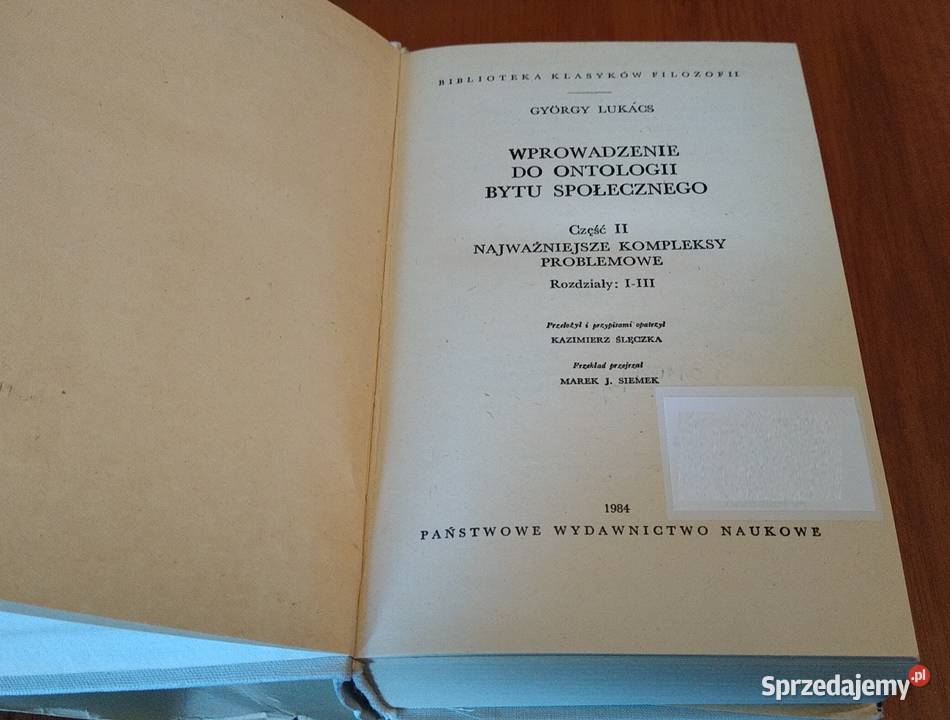 Wprowadzenie do ontologii bytu społecznego II 1 filozofia, historia filozofii