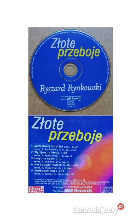 Złote Przeboje Ryszard Rynkowski 2001 świętokrzyskie Kielce sprzedam
