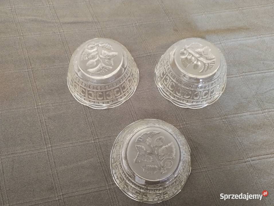 PRL art deco miseczki mini 3 maliny łódzkie Kutno sprzedam