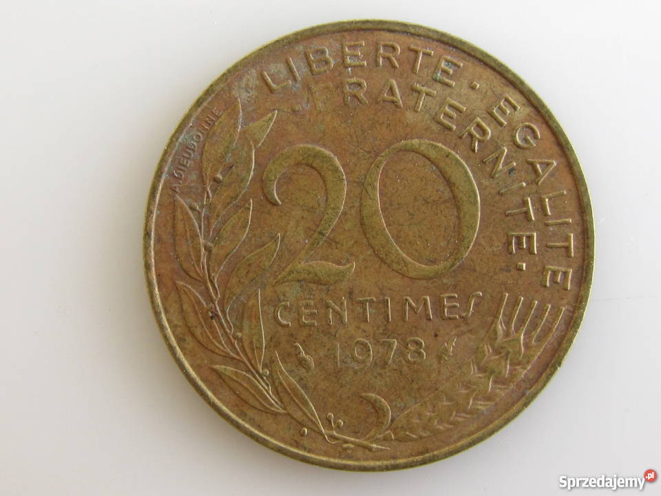 Moneta 20 centimes centymów 1978 ( Francja )