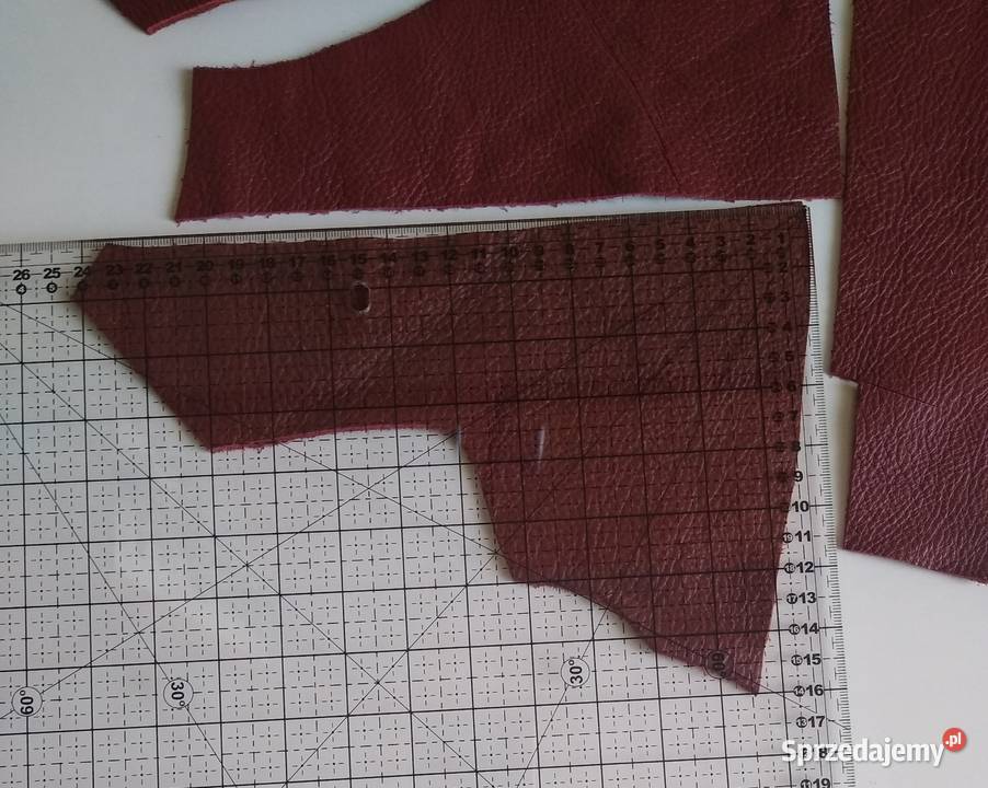 Skóra 205 g Licowa Włoska Czerwony Bordowy Gdańsk
