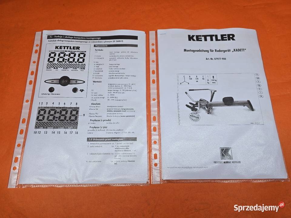 MOCNY Kettler Kadett Wioślarz Firmowy Solidny 12 Siłownia i fitness Ostrzeszów