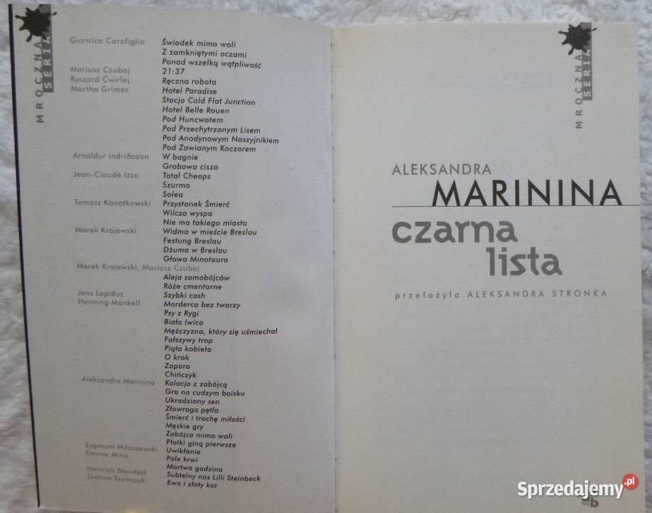 Czarna lista Aleksandra Marinina mazowieckie Warszawa