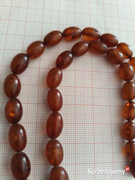 Naszyjnik Bursztyn Oliwki Vintage Rękodzieło Białystok