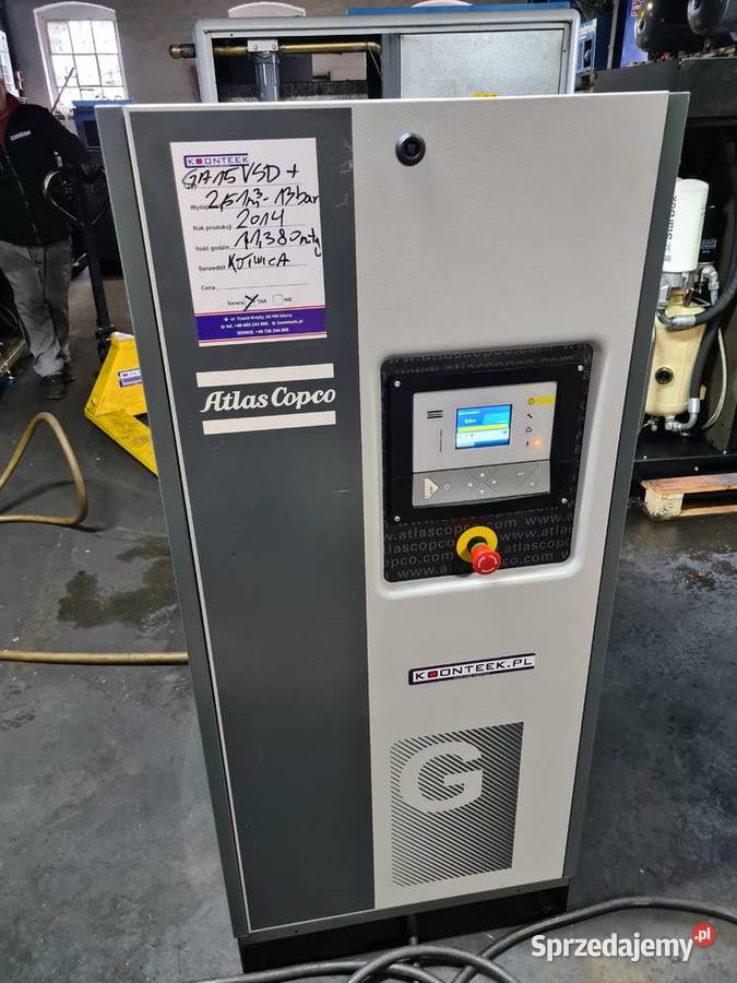 Kompresor śrubowy Atlas Copco GA 15 VSD ff wielkopolskie