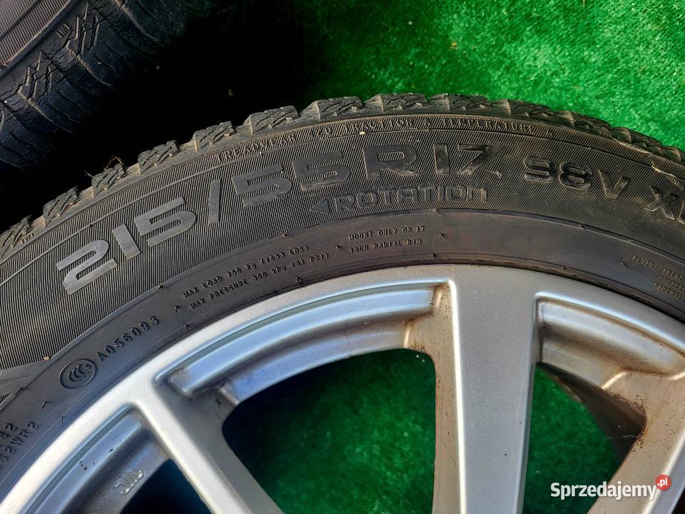 Alufelgi 4 koła Toyota 17 5x114 opony zima Kraków