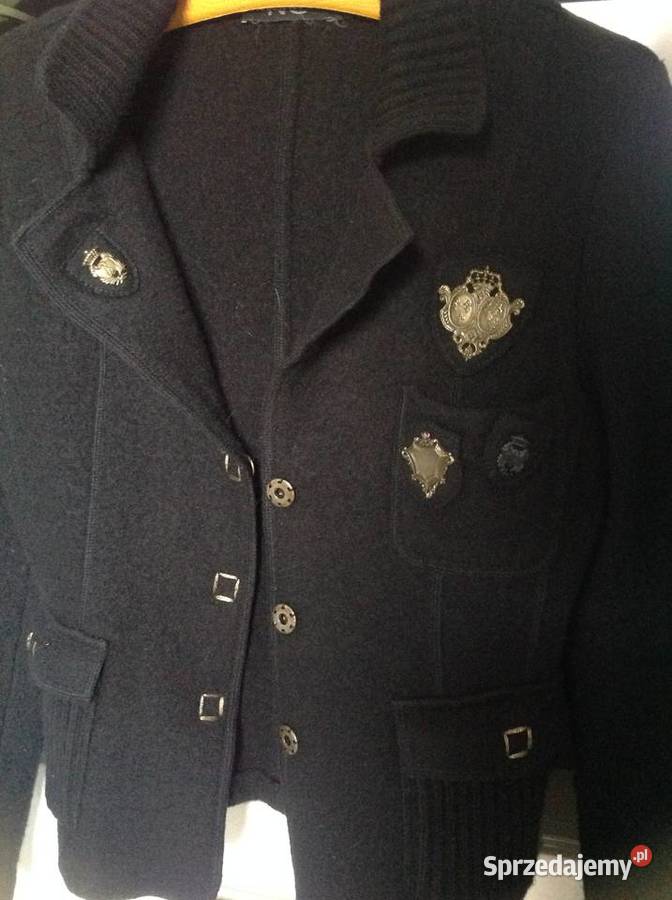 Piękny Żakiet Czarny Wełniany Damski NC NICE Nowa Sól