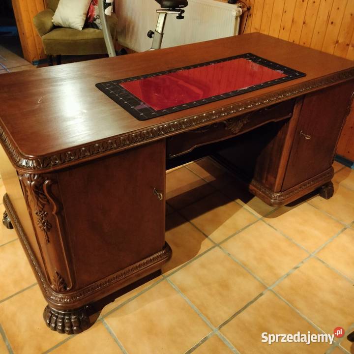 Biurko antyk orzech Lite drewno Świdnica