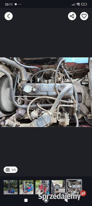 Wózek widłowy hangcha 25 gaz 47 m obrót 360 Rzuchów